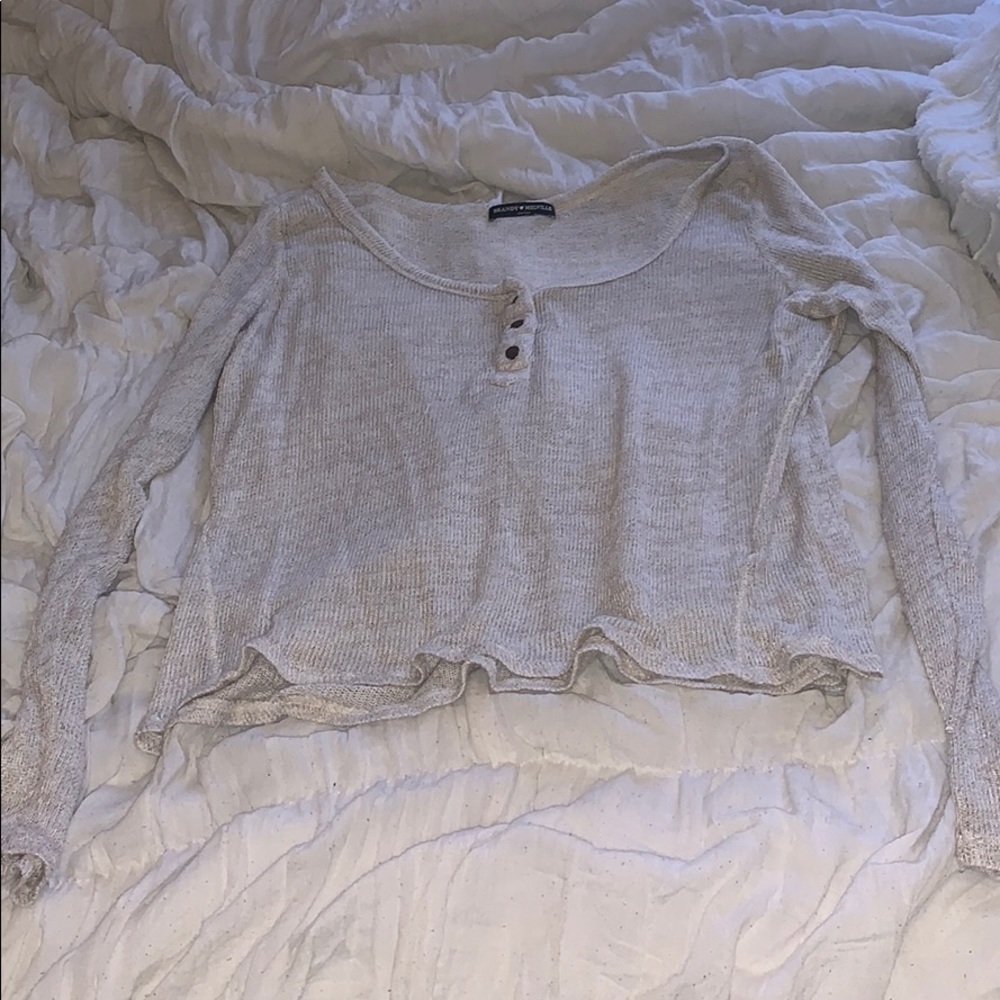 long sleeve button down sweater